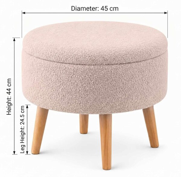 Atelier Del Sofa puff Berlin Wellsoft - bézs