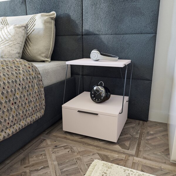 Hanah Home Nightstand White Tekoba - White