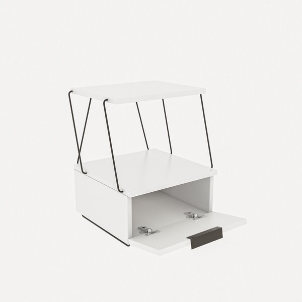 Hanah Home Nightstand White Tekoba - White