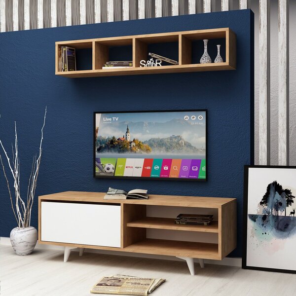 Hanah Home TV Unit Oak White Duku