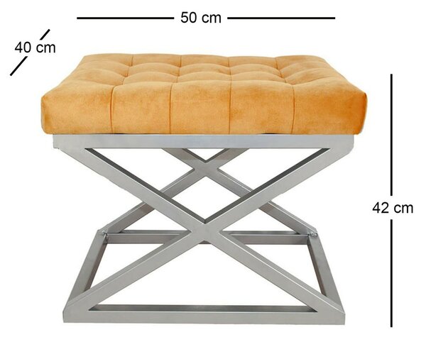 Atelier Del Sofa Capraz puff - ezüst, narancs