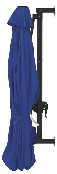 Kék falra szerelhető napernyő fémrúddal 300 cm