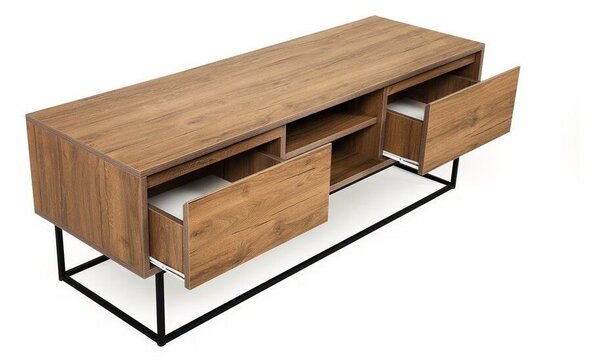 Hanah Home TV Stand Walnut Black Laxus 140 - Walnut