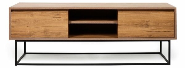 Hanah Home TV Stand Walnut Black Laxus 140 - Walnut
