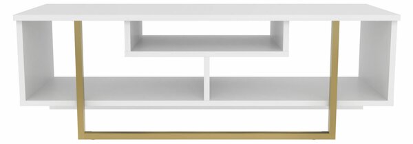 Hanah Home TV Stand Gold White Asal 120 - Gold, White