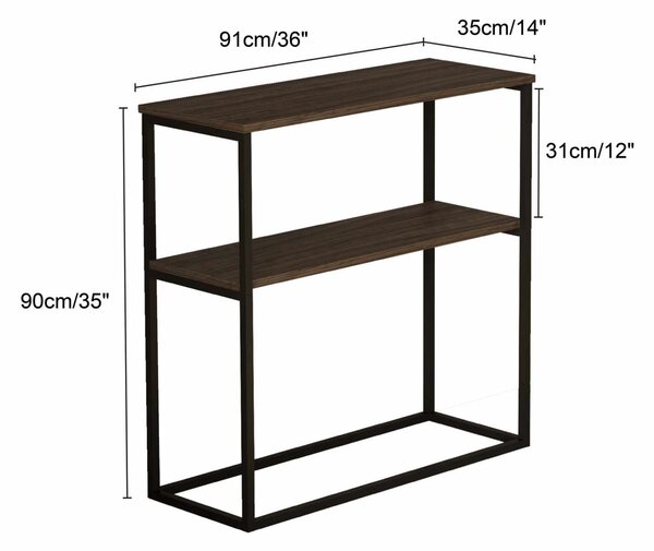 Hanah Home Console Walnut Oslo - Walnut
