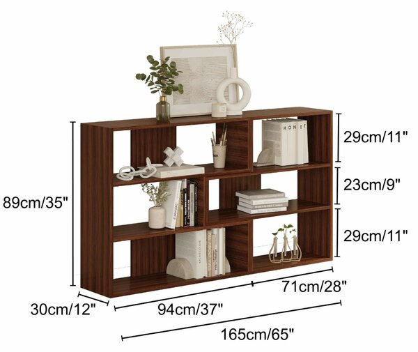 Hanah Home Könyvespolc Natural White Aruba - Természetes, Fehér