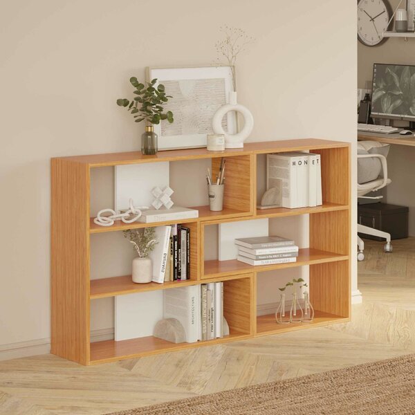 Hanah Home Könyvespolc Natural White Aruba - Természetes, Fehér