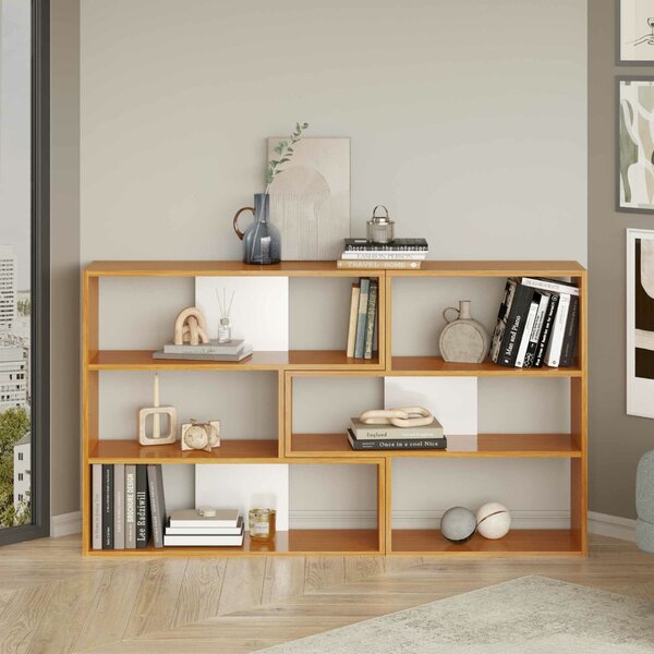Hanah Home Könyvespolc Natural White Aruba - Természetes, Fehér