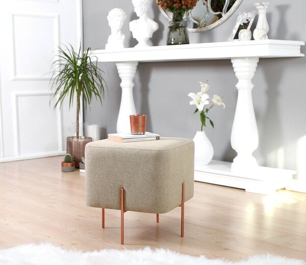Atelier Del Sofa Puff Coffee Copper 60 - Coffee