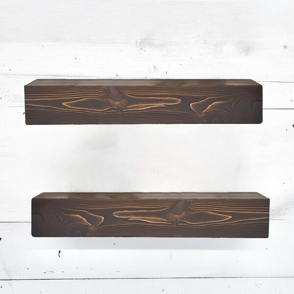 Hanah Home Dekoratív Fa fali polc Wooden Raf275