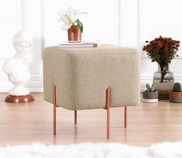 Atelier Del Sofa Puff Coffee Copper 60 - Coffee