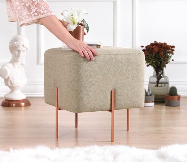 Atelier Del Sofa Puff Coffee Copper 60 - Coffee