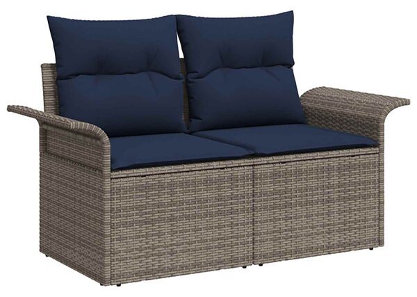 VidaXL Kanapé Szett 6 pcs 4-Ülőhelyek száma Szürke és sötétkék