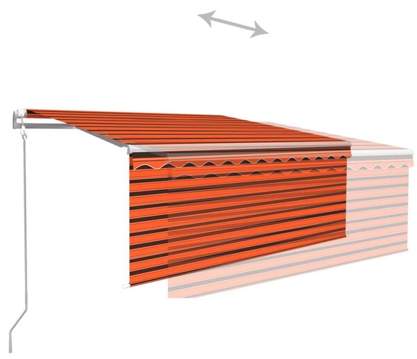 Narancssárga-barna automata napellenző redőnnyel 3 x 2,5 m