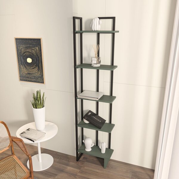 Hanah Home Könyvespolc Black Green Alice - Fekete, Zöld