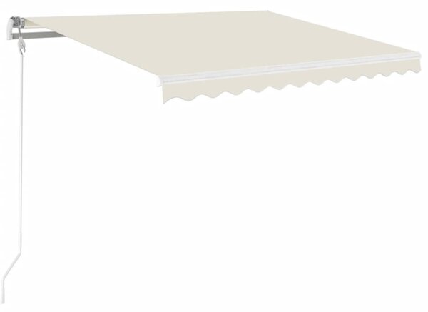 Krémszínű kézzel kihúzható napellenző 350 x 250 cm