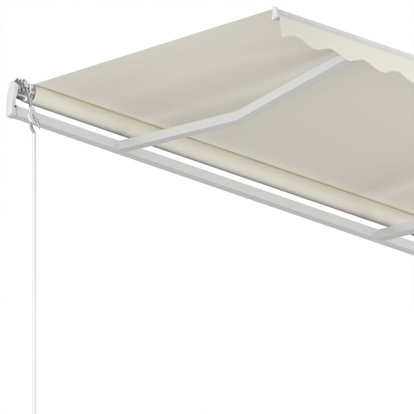 Krémszínű kézzel kihúzható napellenző 350 x 250 cm