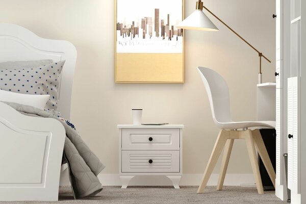 Hanah Home Éjjeliszekrény Matt fehér İzel - Rb-118