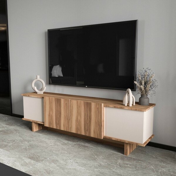 Hanah Home Diana TV állvány, bézs/diófa