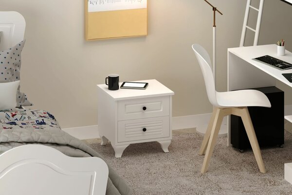 Hanah Home Éjjeliszekrény Matt fehér İzel - Rb-118