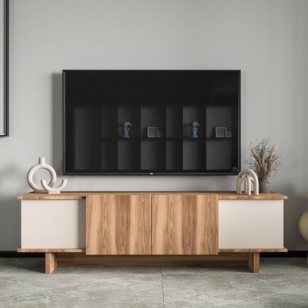 Hanah Home Diana TV állvány, bézs/diófa
