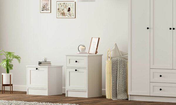 Hanah Home Nightstand Matte White Rumy - Rb-168-03