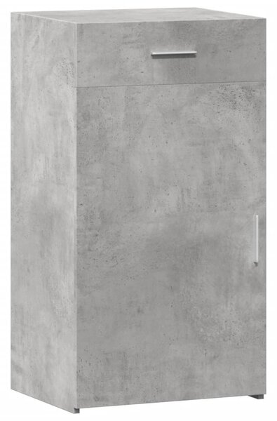 Betonszürke szerelt fa tálalószekrény 50 x 42,5 x 93 cm