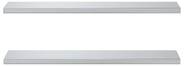 2 db ezüstszínű rozsdamentes acél fali polc 100 x 23,5 cm
