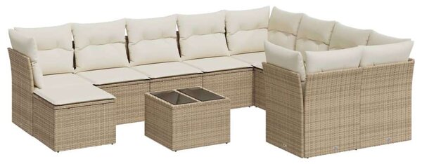 VidaXL Polyrattan Kerti Ülőgarnitúra - 11 részes - Bézs