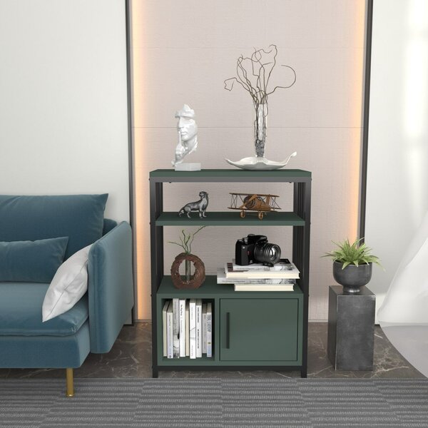 Hanah Home Könyvespolc GreenBlack Letos - Zöld, fekete