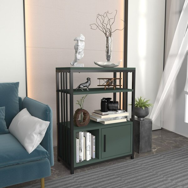 Hanah Home Könyvespolc GreenBlack Letos - Zöld, fekete