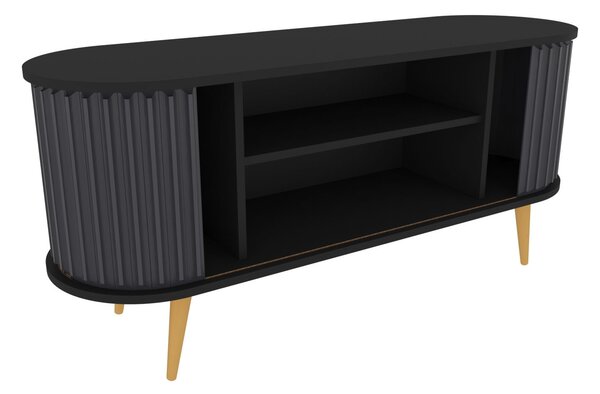 Hanah Home TV-állvány Fekete Antracit Stor - Fekete, Antracit