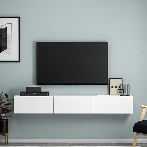 Hanah Home TV Stand White Terra - White