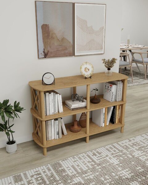 Hanah Home Fiore tölgy könyvespolc