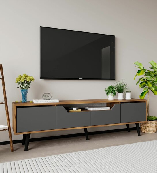 Hanah Home Roma 180 TV állvány, dió és antracit