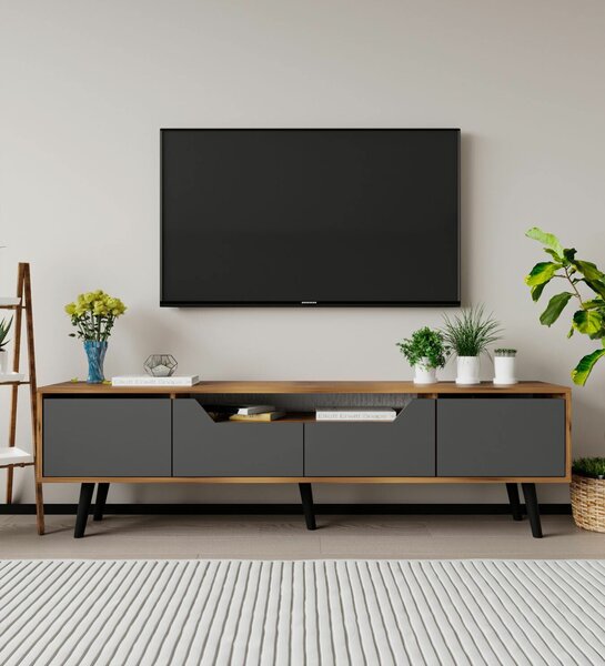 Hanah Home Roma 180 TV állvány, dió és antracit