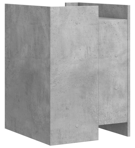 Betonszürke szerelt fa éjjeliszekrény 45 x 50 x 65 cm
