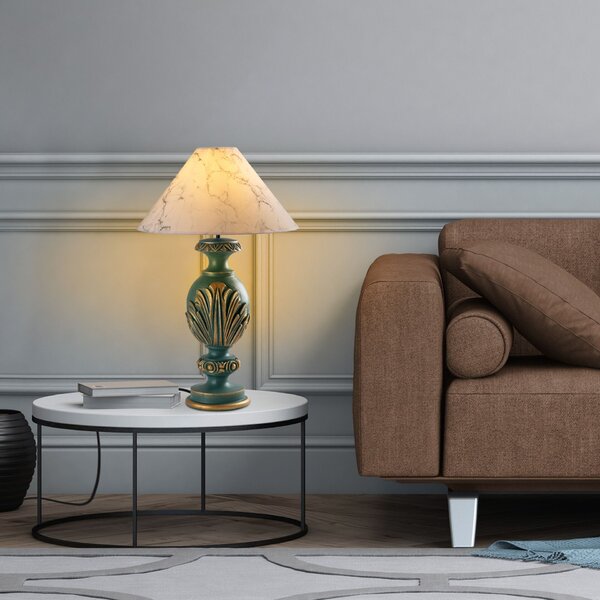 Opviq Asztali lámpa Zöld-fehér ELEGANZE-5312