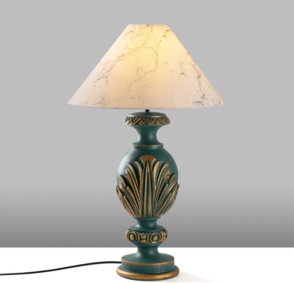 Opviq Asztali lámpa Zöld-fehér ELEGANZE-5312