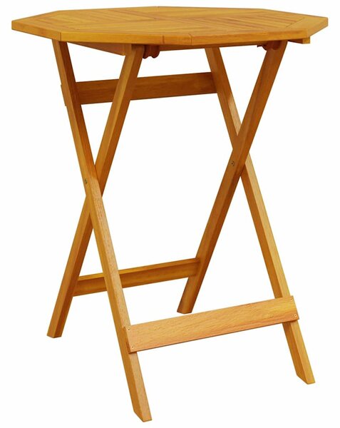 Tömör akácfa összecsukható kerti asztal Ø70x75 cm