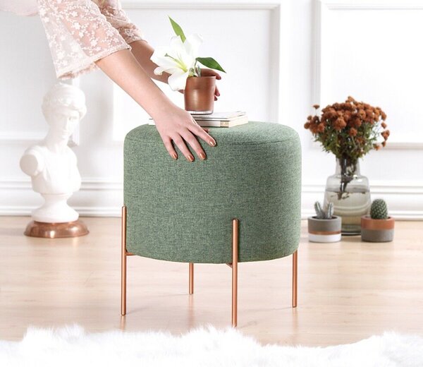 Atelier Del Sofa Puff Zöld Réz 41 - Zöld