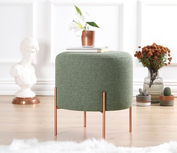 Atelier Del Sofa Puff Zöld Réz 41 - Zöld