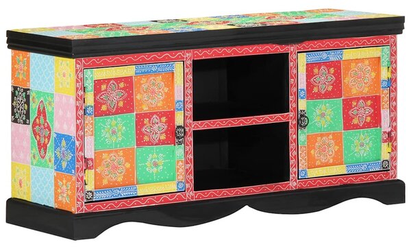 TV szekrény Sokszínű 100 x 35 x 50 cm Tömör Mangófát