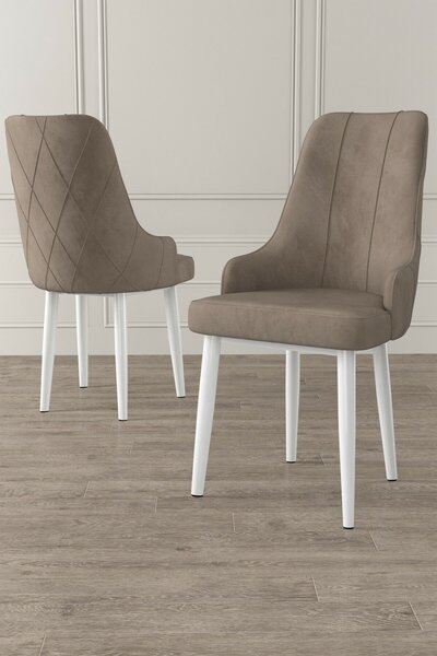 Hanah Home Chair Set (2 Pieces) Cappuccino White Trex - Cappuccino, White