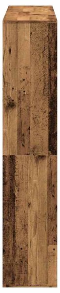 Antik fa színű szerelt fa könyvszekrény 132 x 29 x 141,5 cm