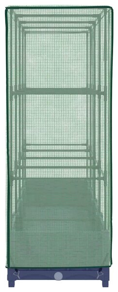 Rattan hatású magaságyás üvegháztakaróval 160 x 40 x 123 cm