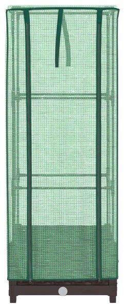 Rattan megjelenésű magaságyás melegháztakaróval 40x40x123 cm