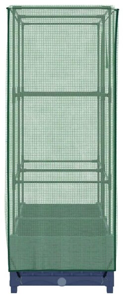 Rattan megjelenésű magaságyás melegháztakaróval 80x40x123 cm