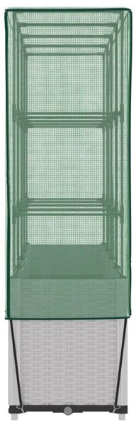 Rattan megjelenésű magaságyás melegháztakaróval 160x40x153 cm